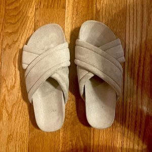 The faux suede Ronley slides are your go-to staple and so soft!